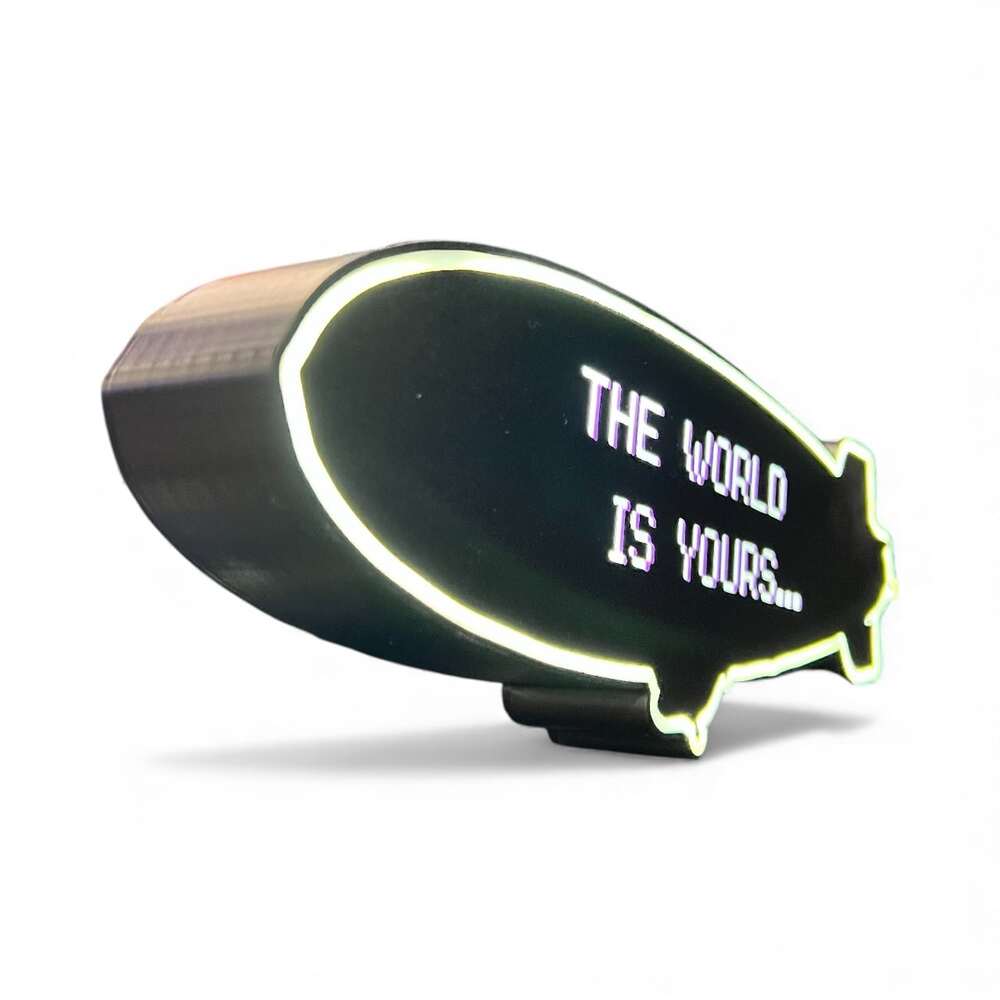 Scarface "The World Is Yours" Blimp LED Light Box 12'' inches Wide